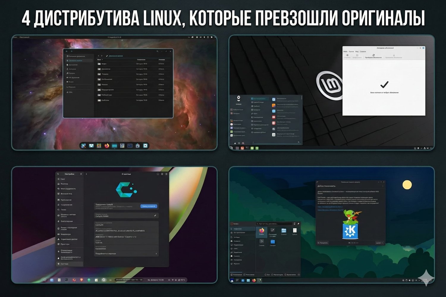 4 дистрибутива Linux, которые превзошли оригиналы